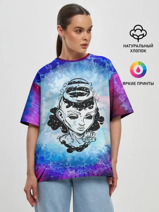 Женская футболка оверсайз