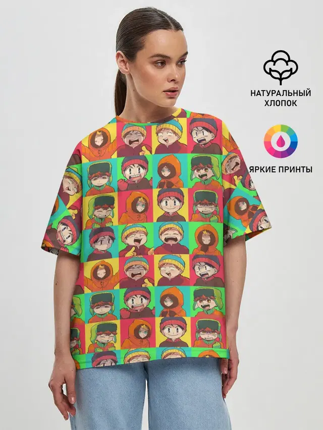 Женская футболка оверсайз