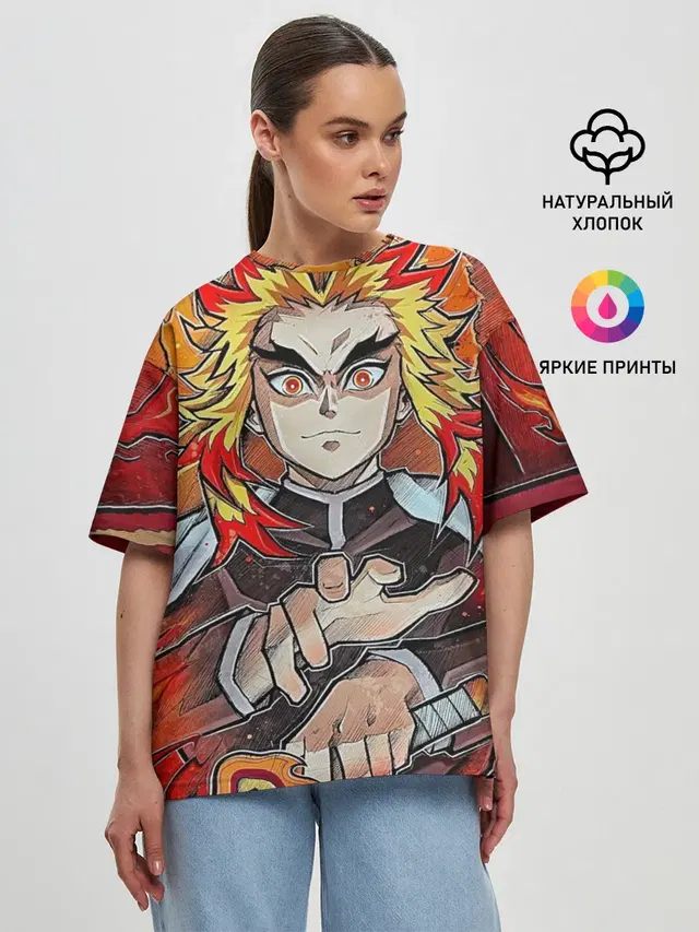 Женская футболка оверсайз