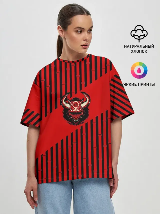 Женская футболка оверсайз