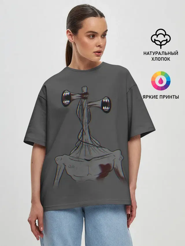 Женская футболка оверсайз