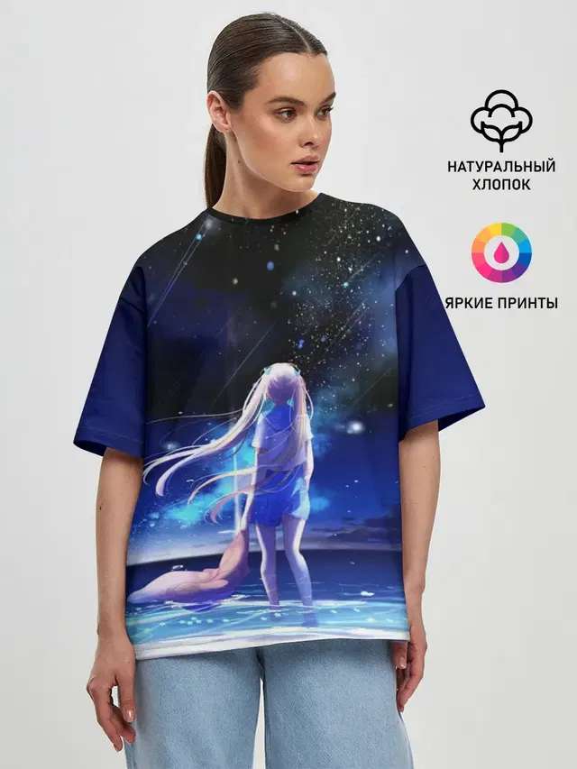 Женская футболка оверсайз
