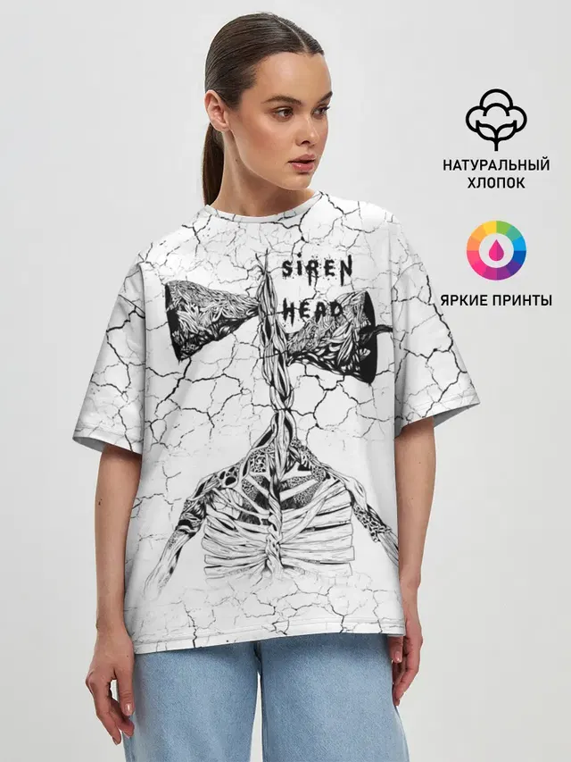 Женская футболка оверсайз