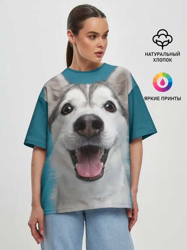 Женская футболка оверсайз
