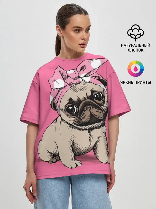 Женская футболка оверсайз