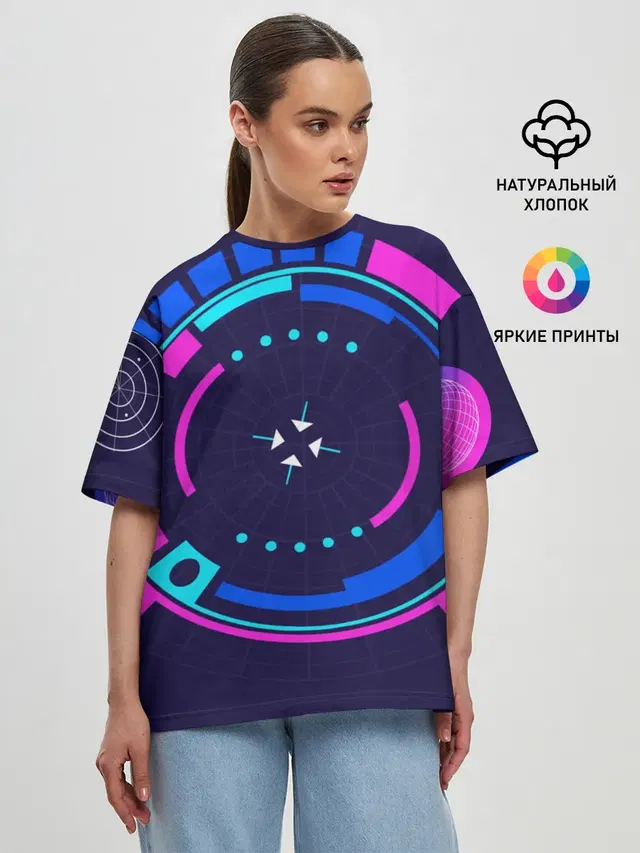 Женская футболка оверсайз