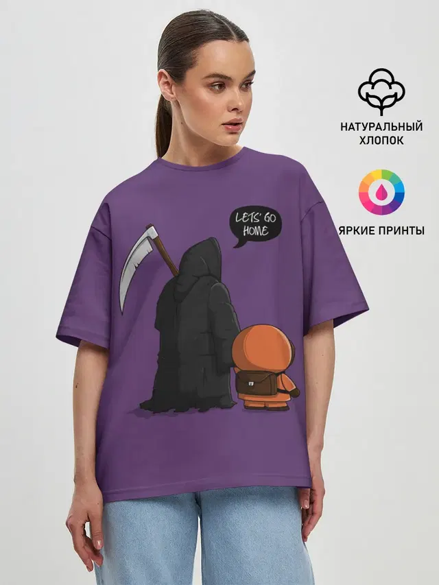 Женская футболка оверсайз