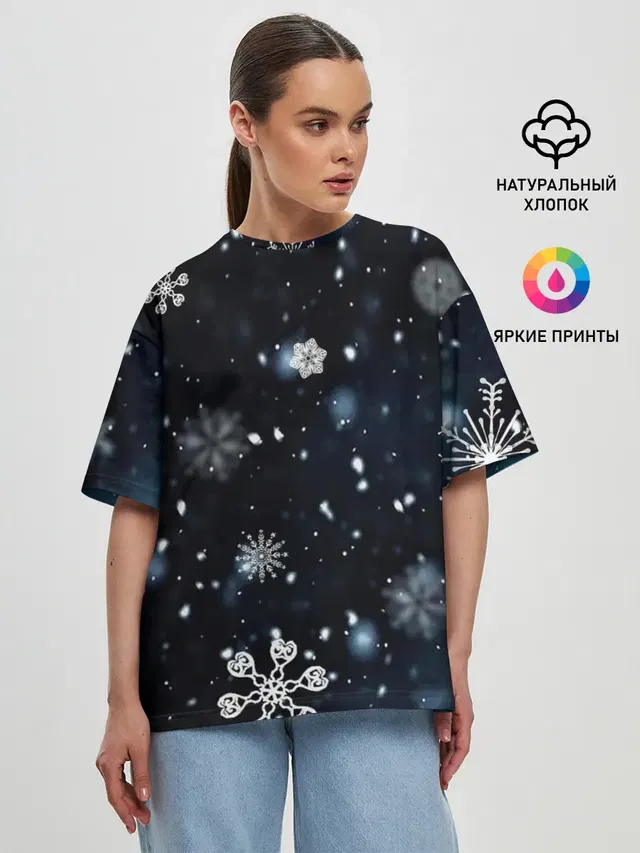 Женская футболка оверсайз