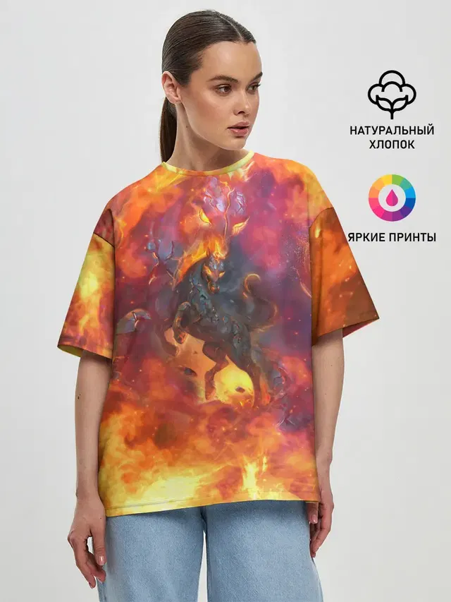 Женская футболка оверсайз