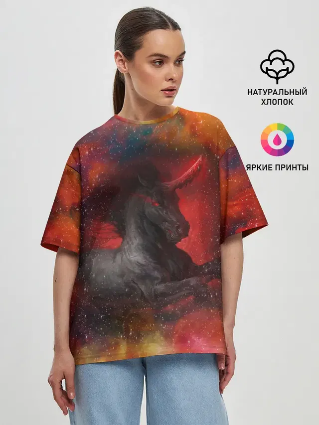 Женская футболка оверсайз