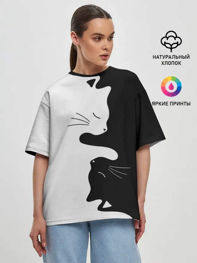 Женская футболка оверсайз