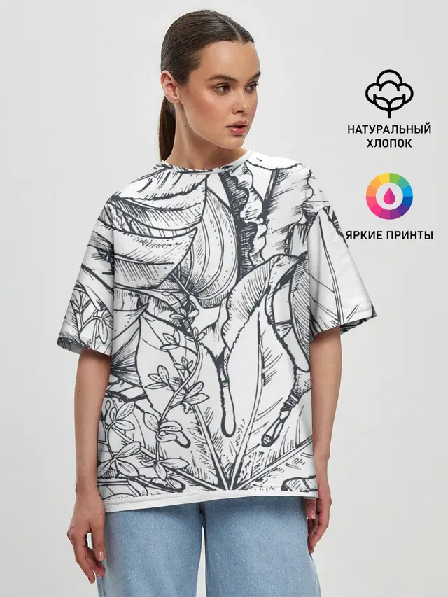 Женская футболка оверсайз