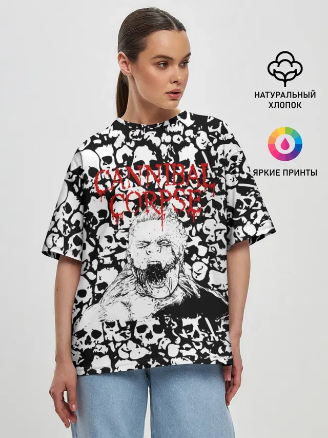 Женская футболка оверсайз