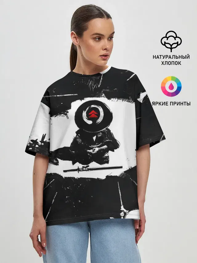 Женская футболка оверсайз