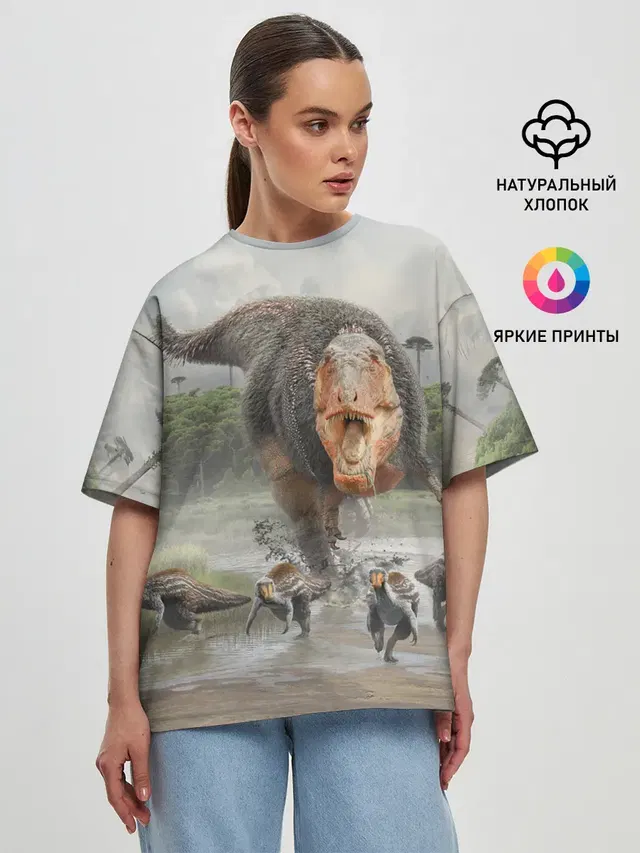 Женская футболка оверсайз