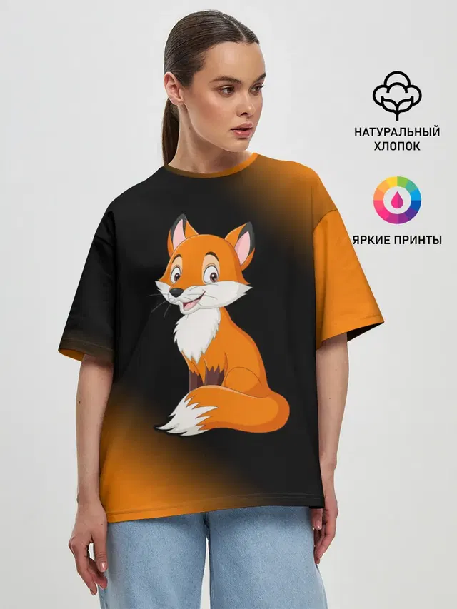 Женская футболка оверсайз