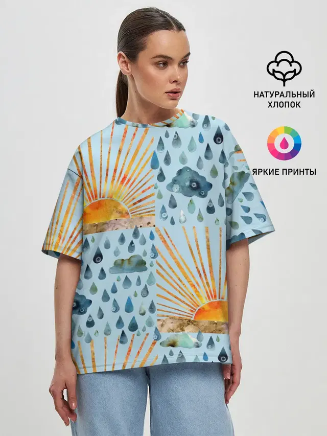 Женская футболка оверсайз