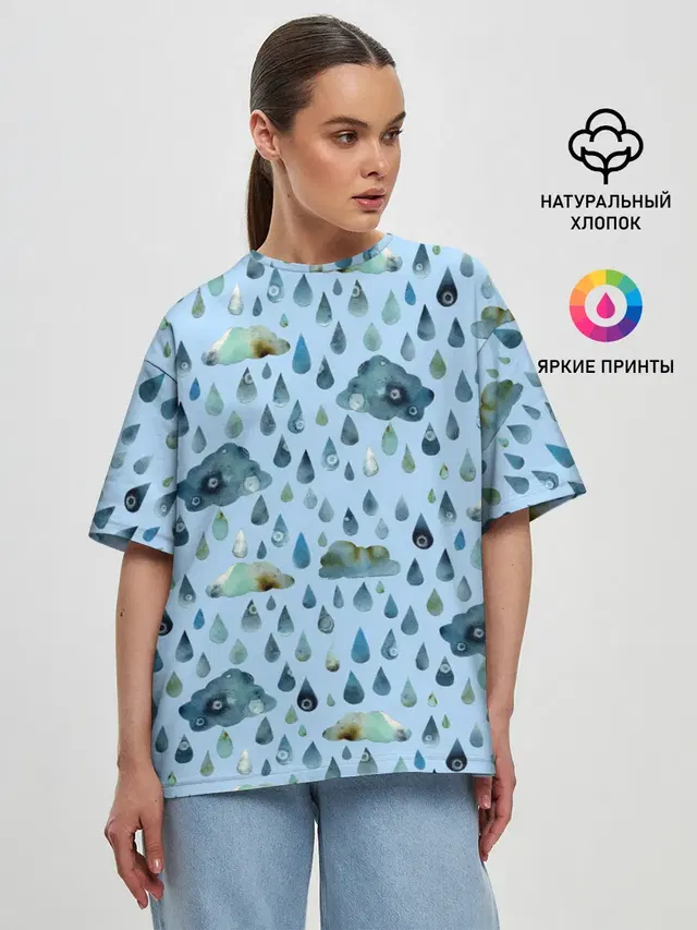 Женская футболка оверсайз