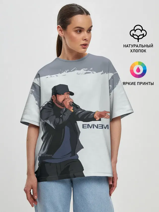 Женская футболка оверсайз