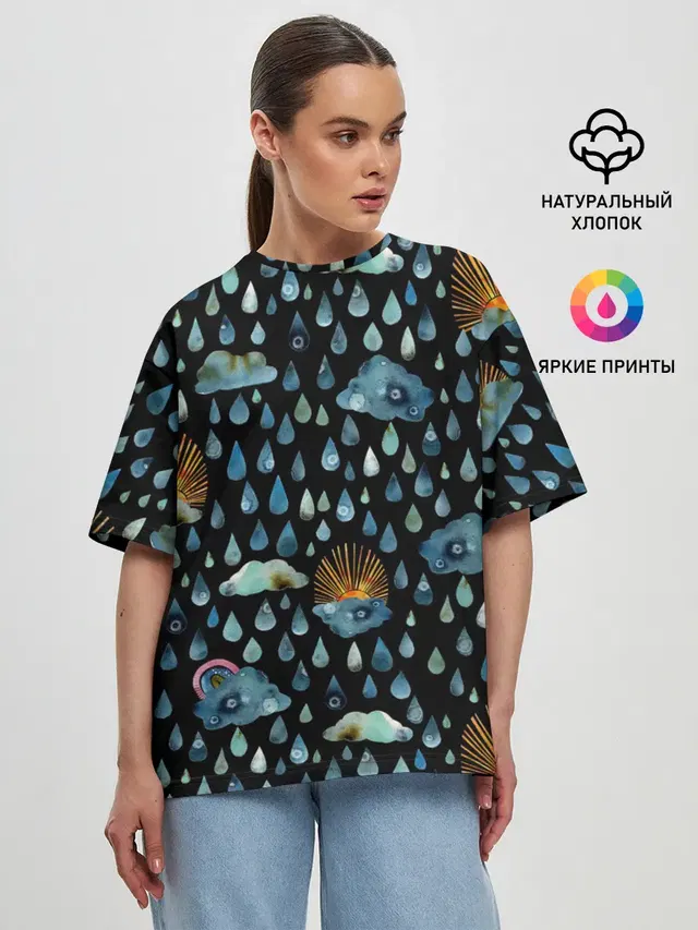 Женская футболка оверсайз