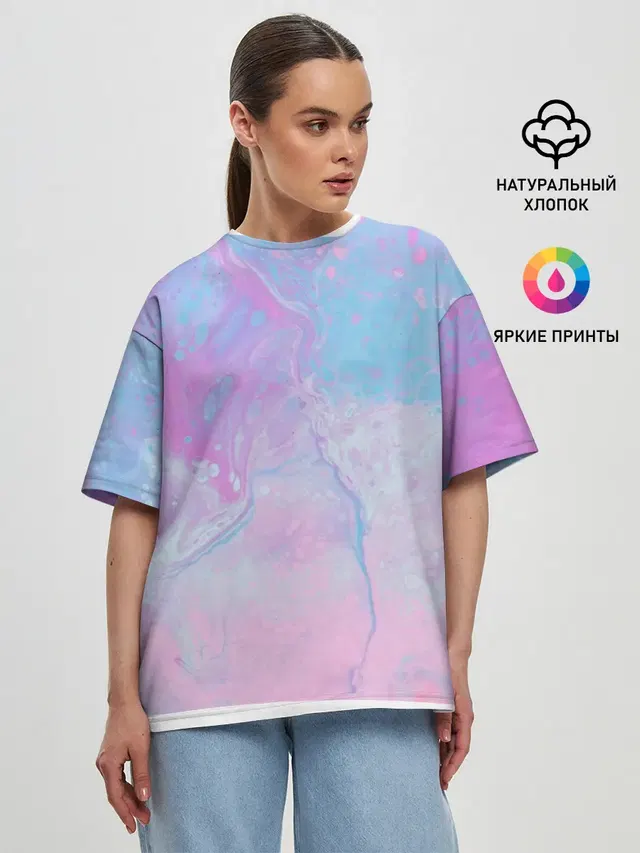 Женская футболка оверсайз