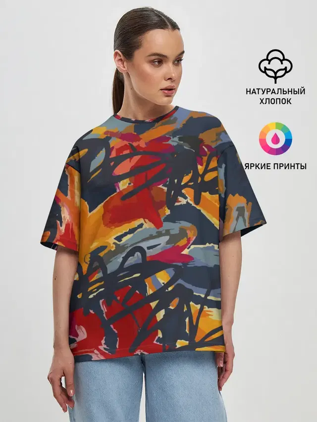 Женская футболка оверсайз