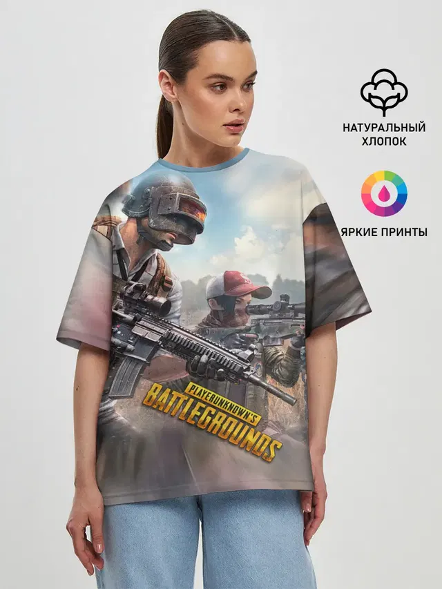 Женская футболка оверсайз