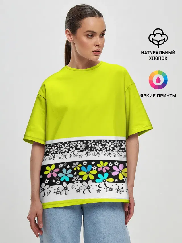 Женская футболка оверсайз