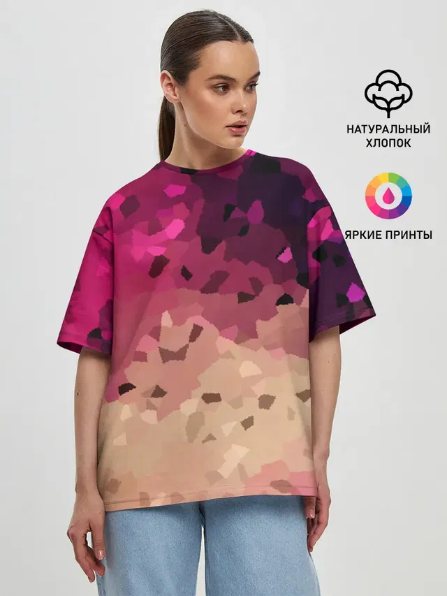 Женская футболка оверсайз
