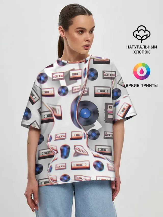 Женская футболка оверсайз