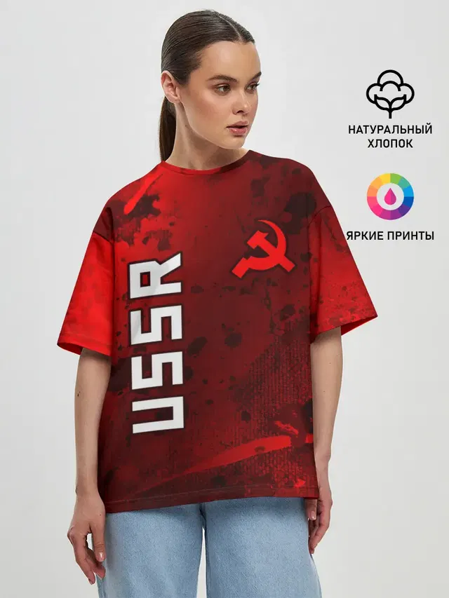 Женская футболка оверсайз