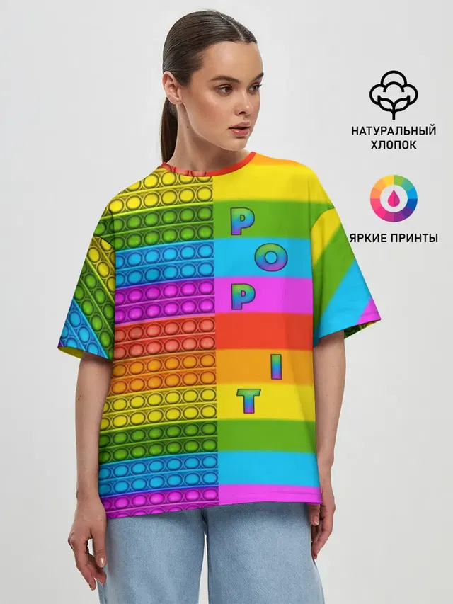 Женская футболка оверсайз