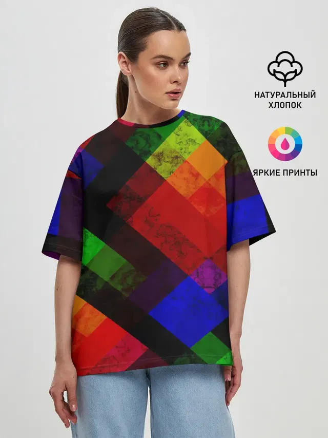 Женская футболка оверсайз