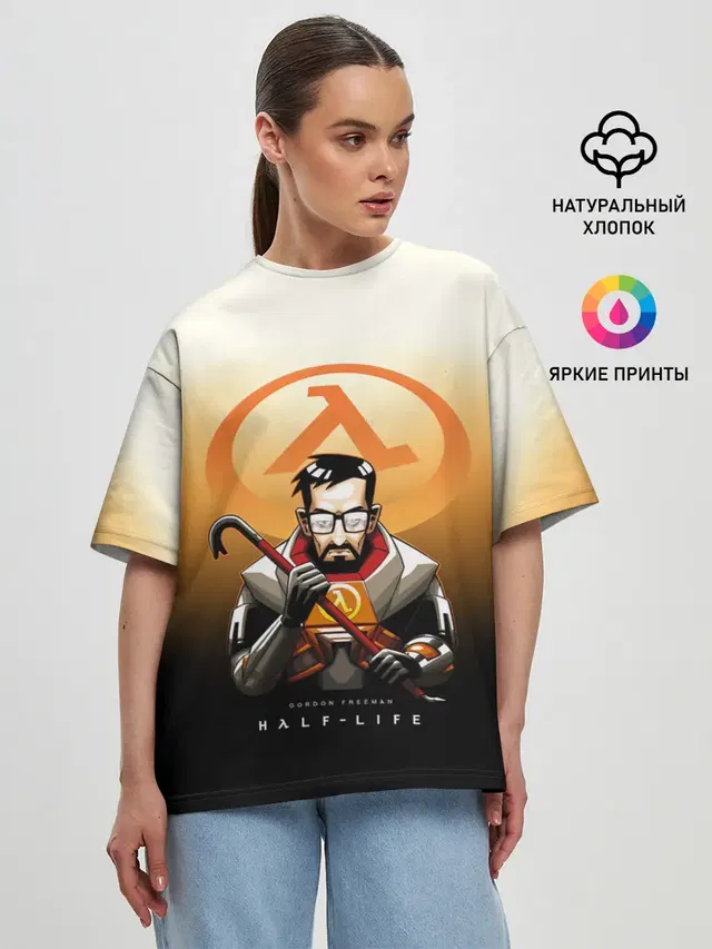 Женская футболка оверсайз