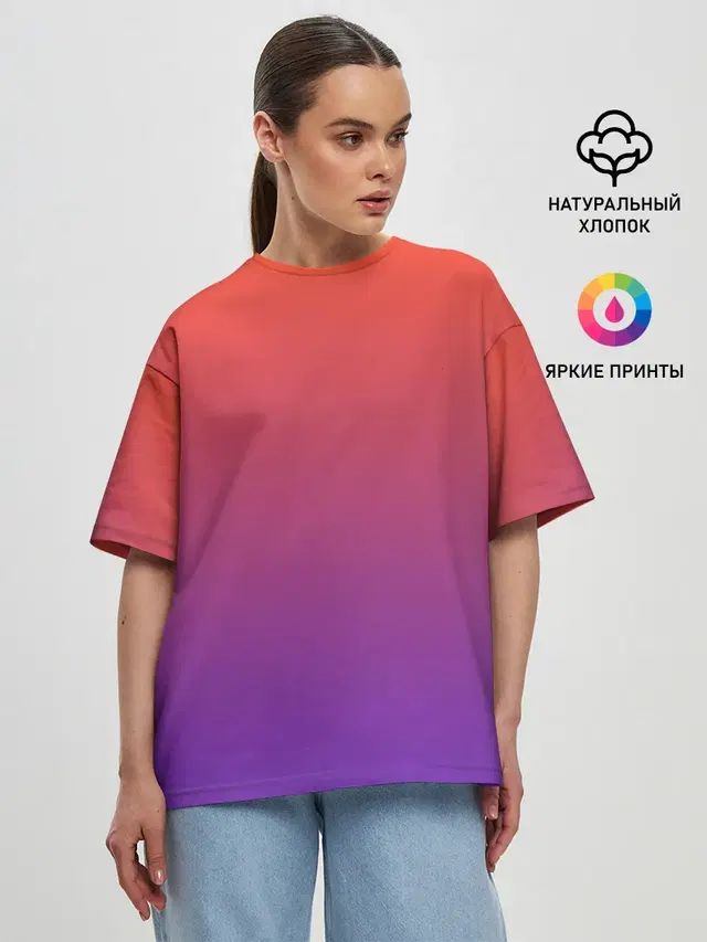 Женская футболка оверсайз