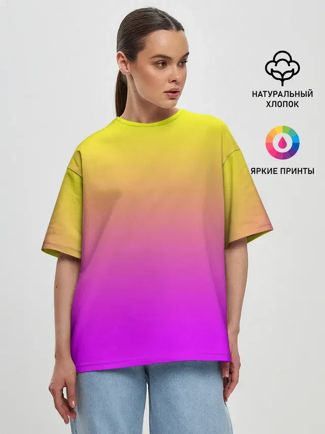 Женская футболка оверсайз