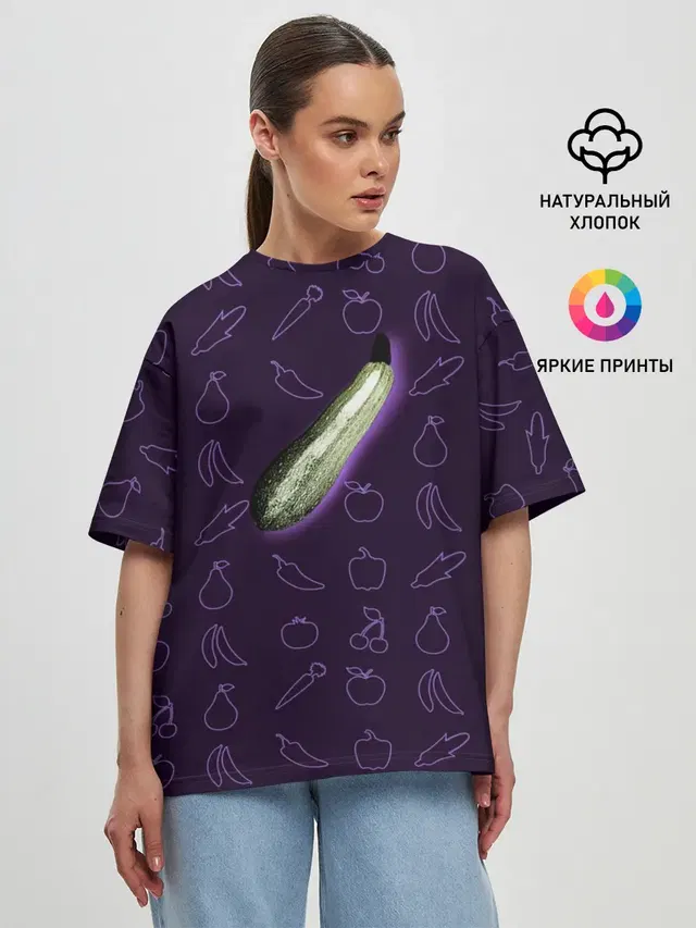 Женская футболка оверсайз