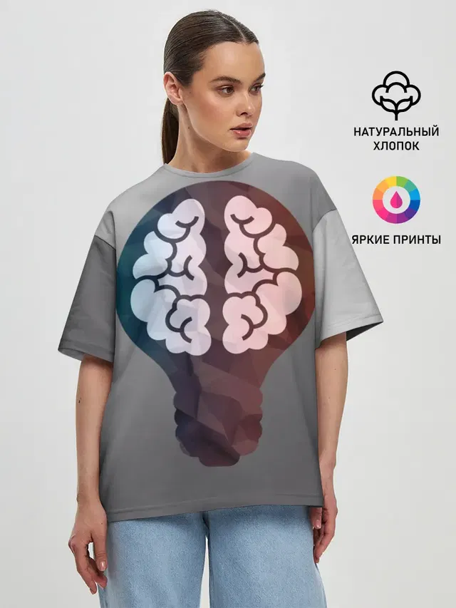 Женская футболка оверсайз