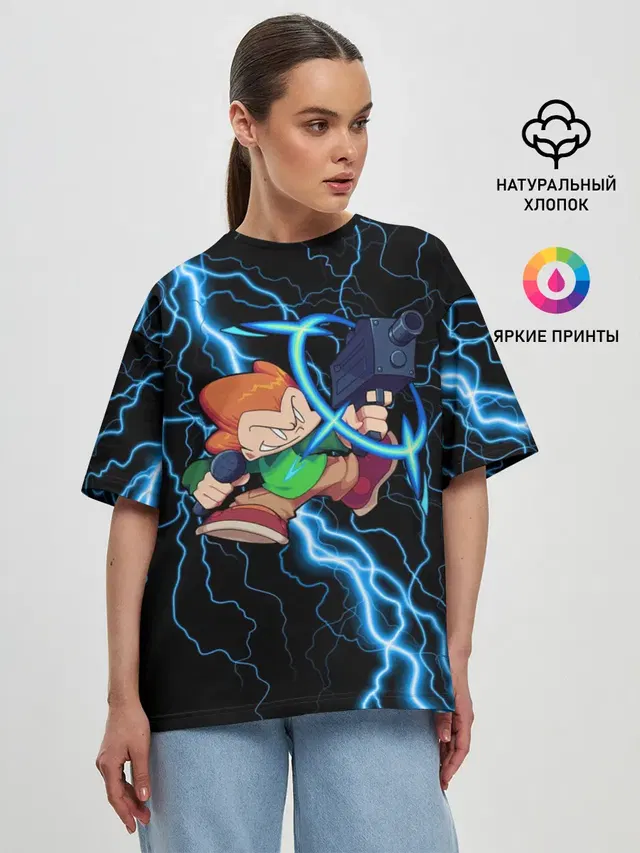Женская футболка оверсайз