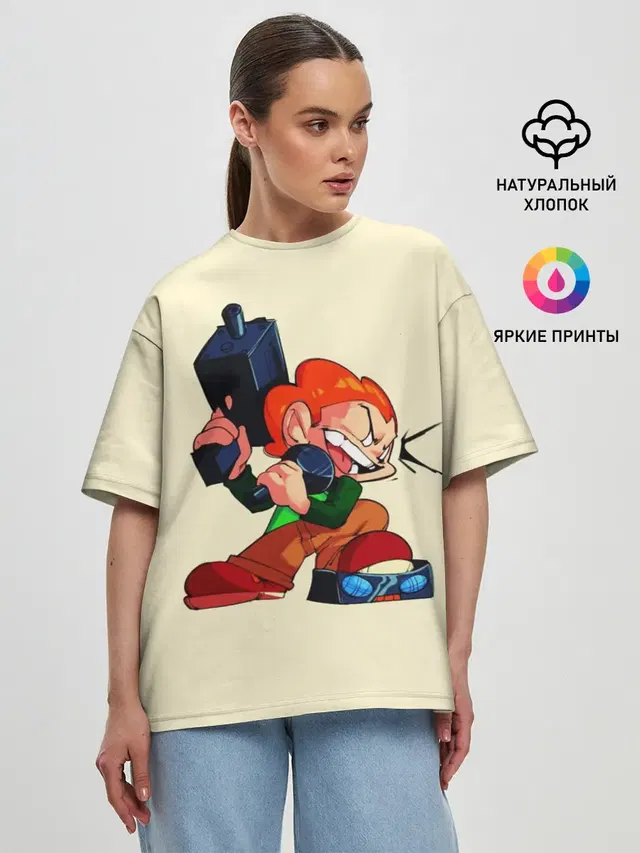 Женская футболка оверсайз