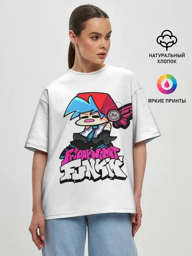 Женская футболка оверсайз
