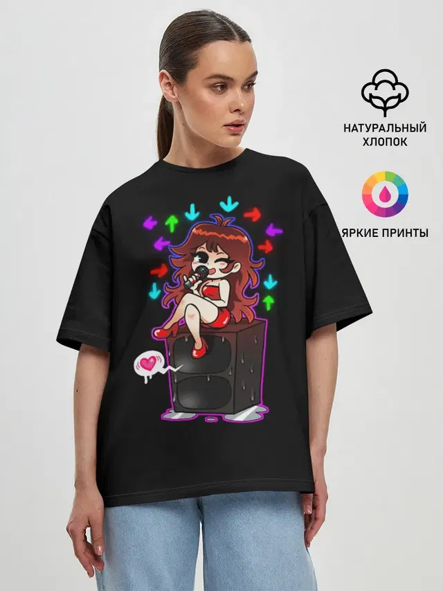 Женская футболка оверсайз