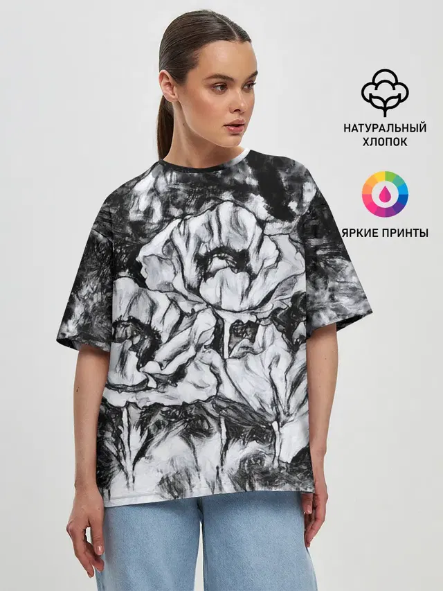 Женская футболка оверсайз