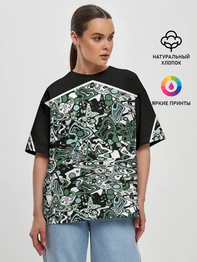 Женская футболка оверсайз