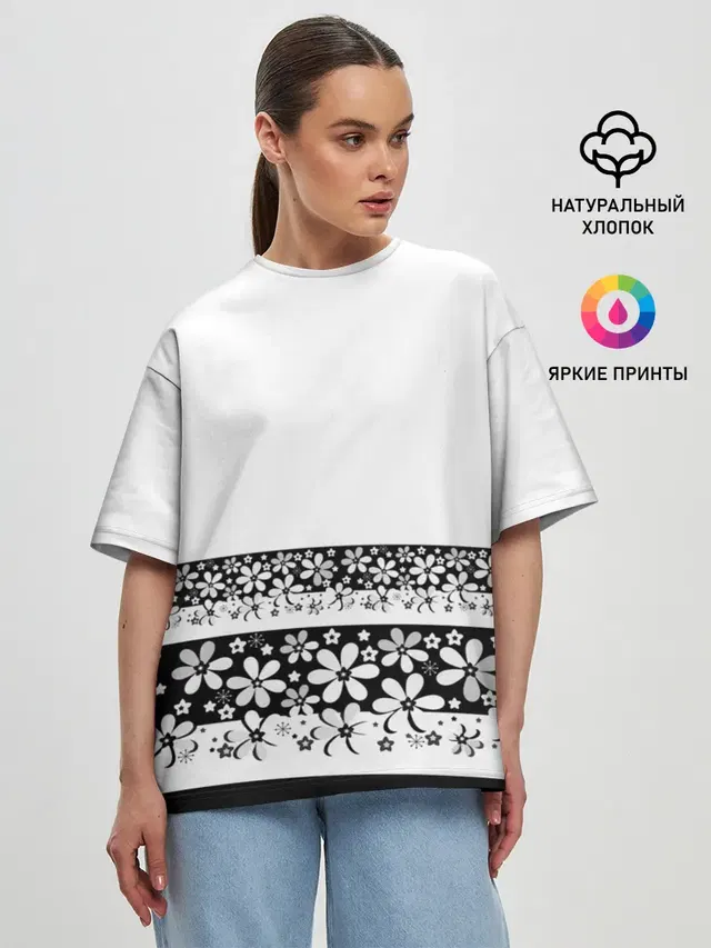 Женская футболка оверсайз