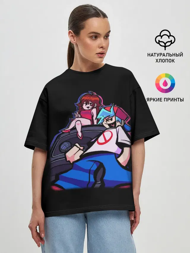 Женская футболка оверсайз