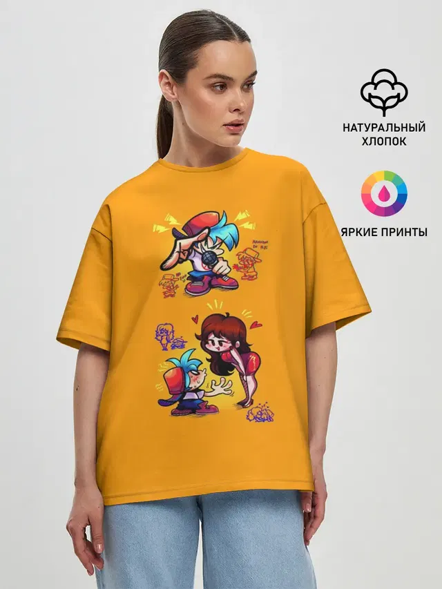 Женская футболка оверсайз