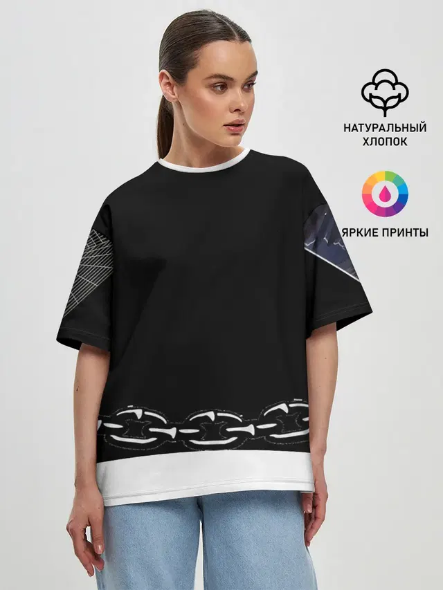 Женская футболка оверсайз