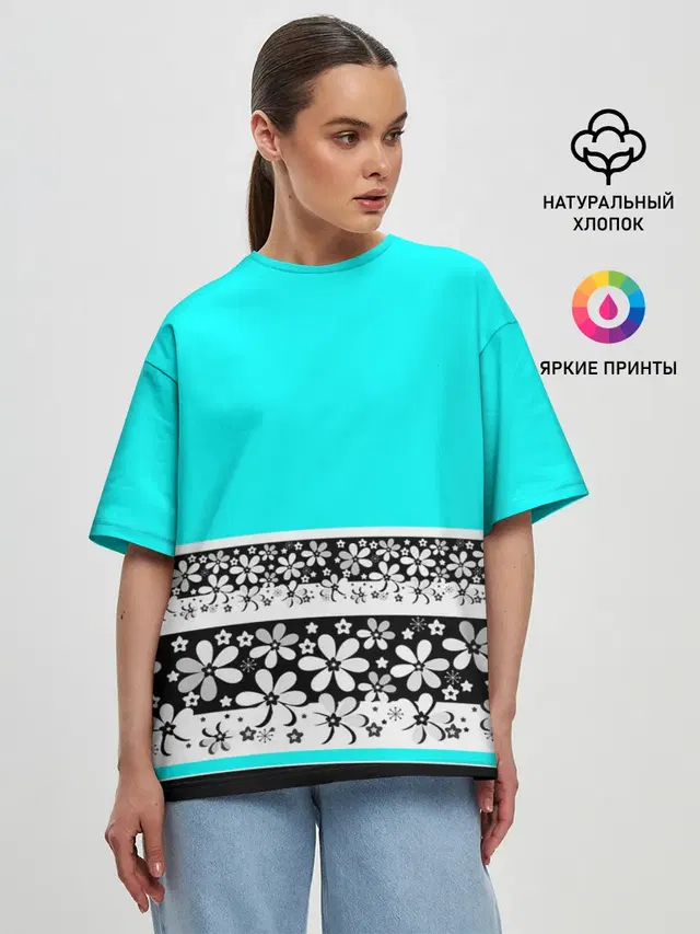 Женская футболка оверсайз
