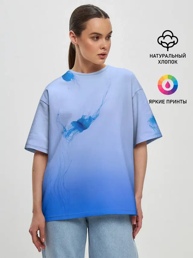 Женская футболка оверсайз